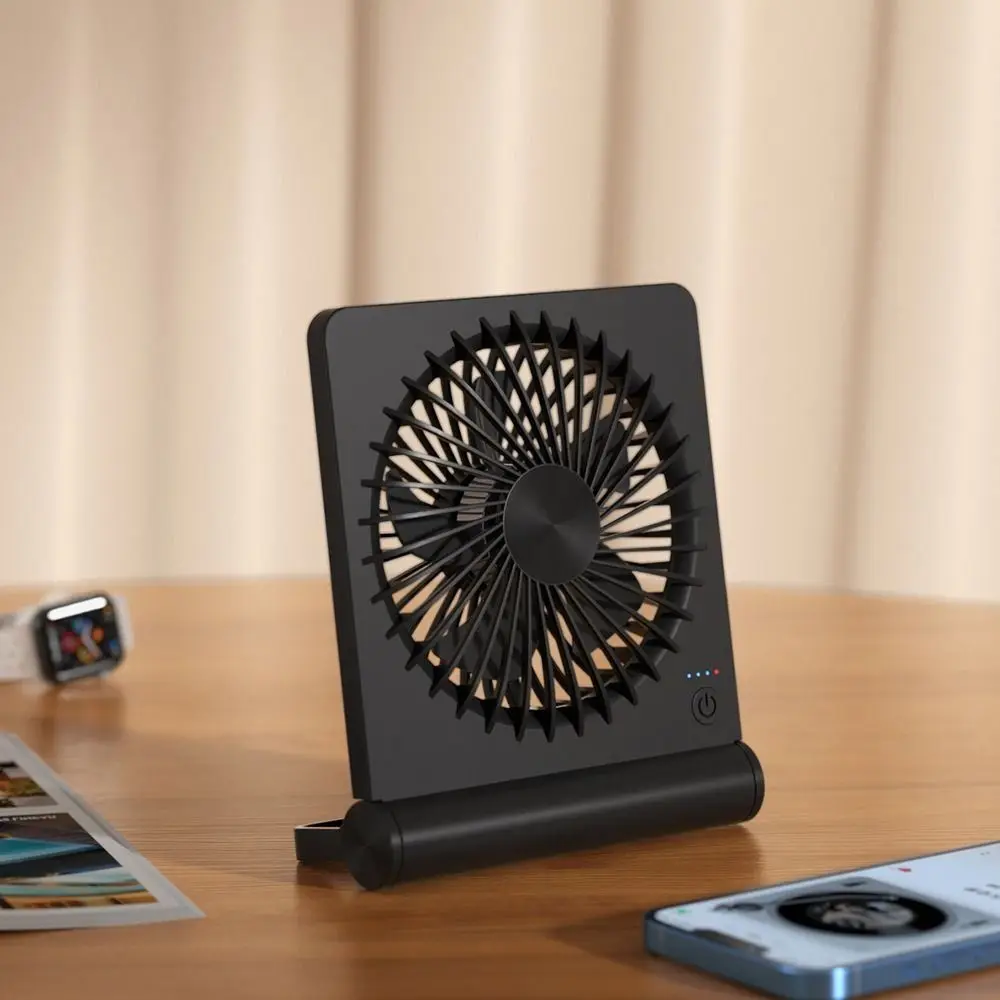 

Simple Lightweight Desk Fan Portable 3 Speeds Adjustable Small USB Fan Ultra Quiet Folding Ultra-thin Mini Fan Travel