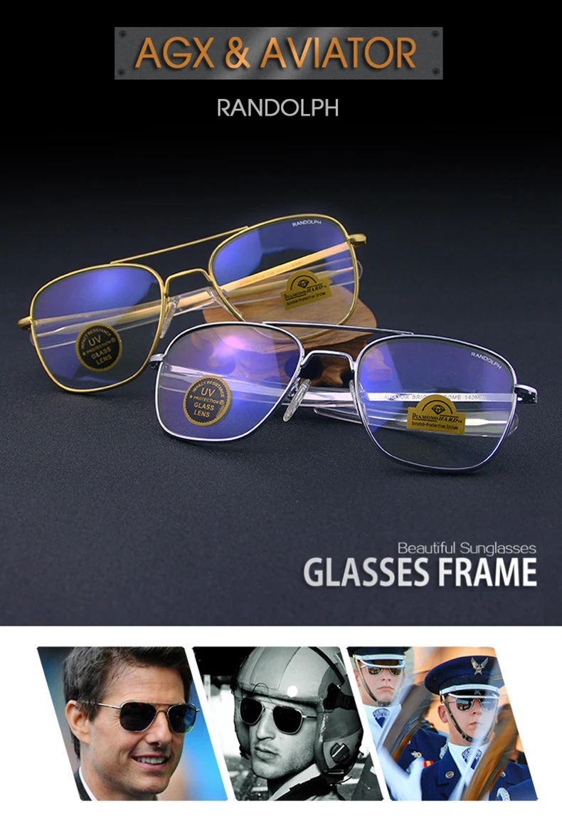 RE Sonnenbrille Mann Amerikanische Armee Militär Luftfahrt Pilot Sonnenbrille Gradienten Objektiv Frau Luxus Marke Vintage Titan Rahmen – Detail 2