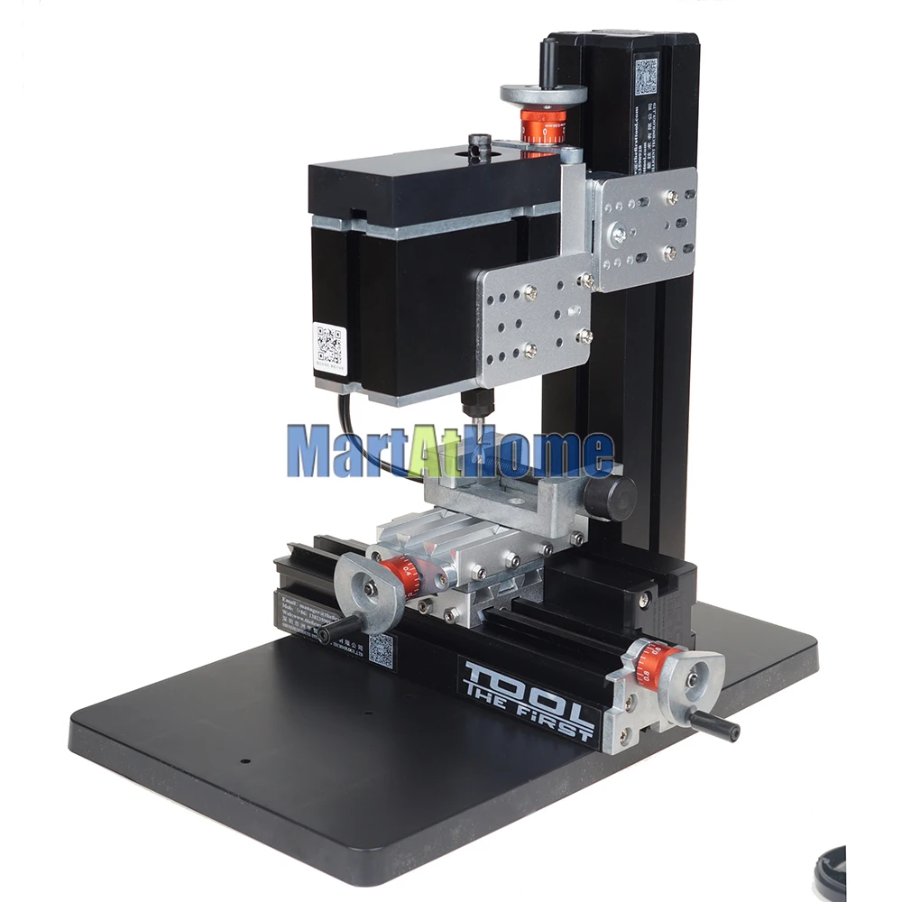 60W High Power Mini Metal Milling Machine Tool TZ20005M 12000RPM Travel 145*32mm with Metal Vise