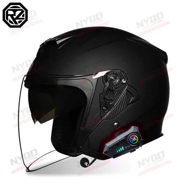 Orz Dual Visor Motorcycle Helmet Cool Graffiti Design Bluetooth Ready for Men Women