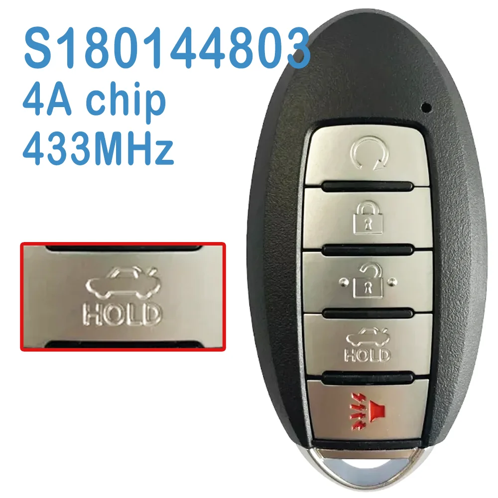 

2 Pcs/lot S180144803 Auto Smart Remote ASK 433MHz 4A Chip 4+1B Replace Car Keyless Go For Nissan Altima 2019 2020