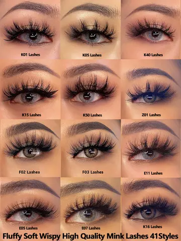 FOXESJI Makeup Eyelashes 3D Mink Eye Lashes Fluffy Soft Wispy Natural Lashes Extension Reusable Fake Lashes Mink False Eyelashes