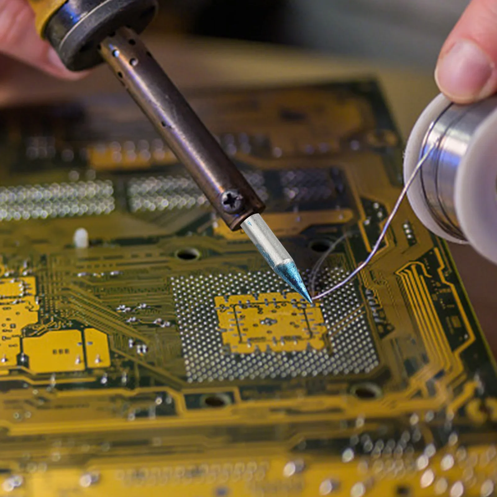 For DIY Projects Blue Pointed Welding Tips 30-100W Soldering Tips Comprehensive Set Excellent Thermal Conductivity