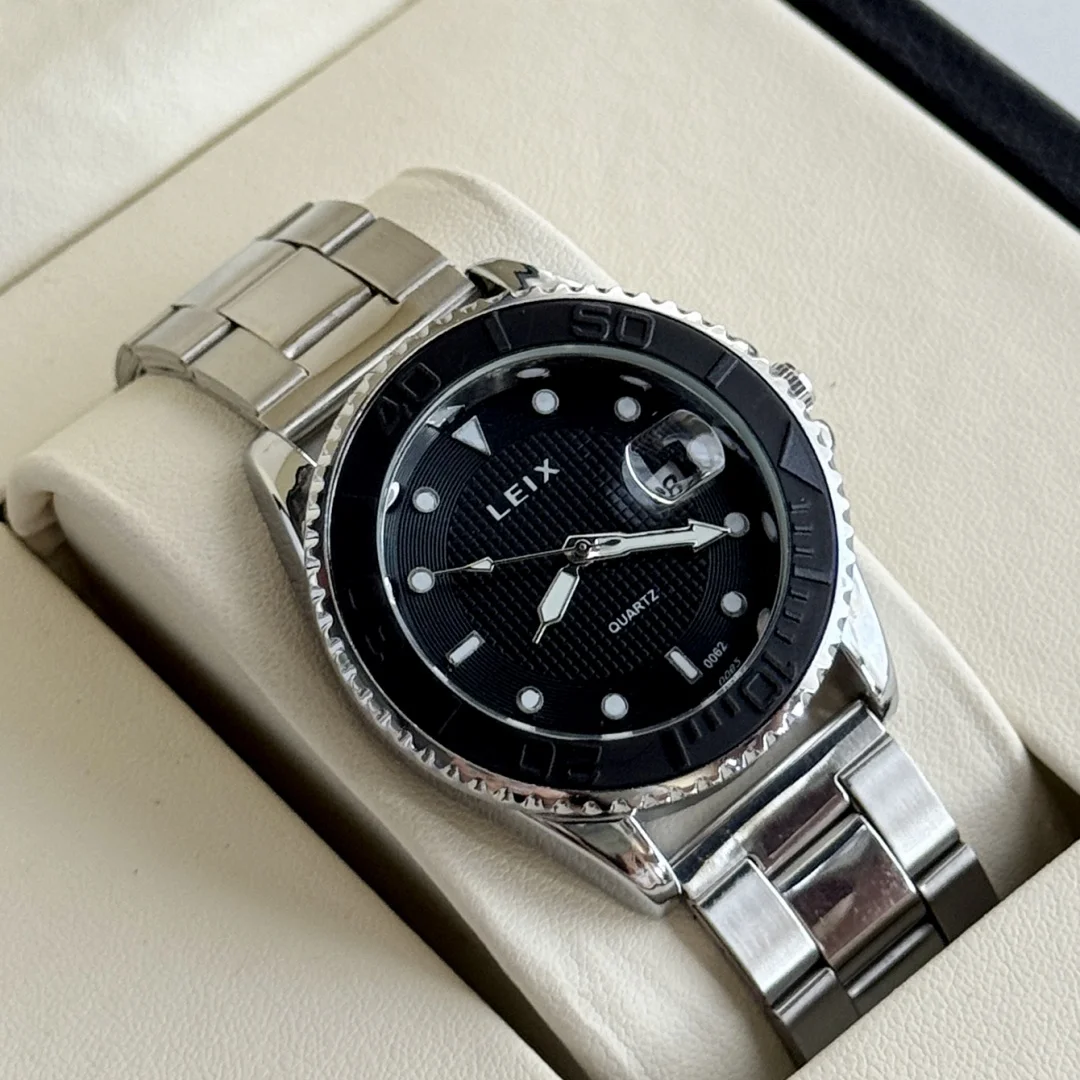 تاريخ العلامة التجارية ساعة رجالية بسيطة الفولاذ المقاوم للصدأ حزام الأصلي حركة الكوارتز ساعات الأعمال للرجال ساعة الذكور reloj hombre