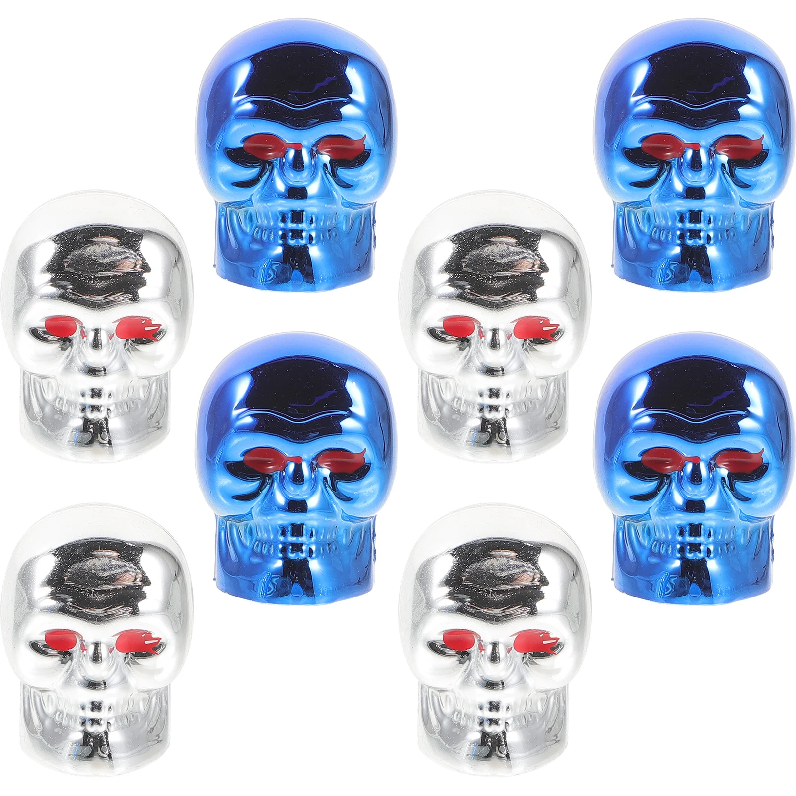 

8 шт. универсальные воздушные колпачки для шин ABS череп крышки штока клапана пылезащитные для внедорожников грузовик мотоцикл велосипед автомобильные аксессуары