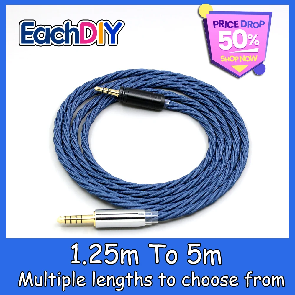 

99% Pure Silver OCC Graphene Alloy Full Sleeved Earphone Cable For Focal HADENYS Open-back Headphone LN008998