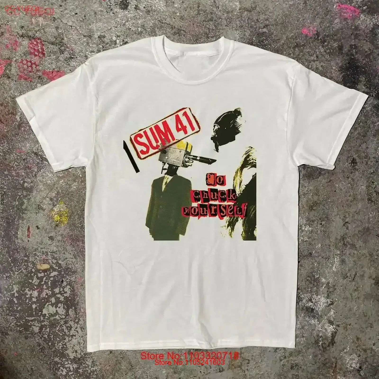 Sum 41 Band Go Chuck Yourself Cotton T Shirt All Size BL2 453 vintage Washed Stylish Comfortable Slightly streetwear vintage
