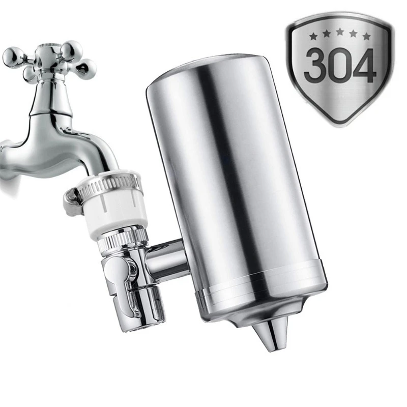 304 stainless  Kitchen appliance faucet filter, chlorine removal and descaling water purifier, steel water purifier