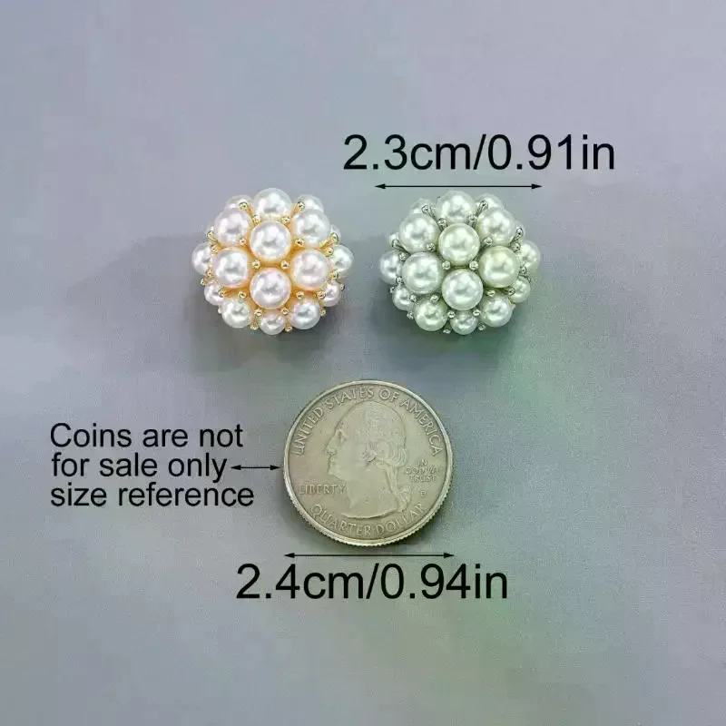 Unique Pearl Shirt Cufflinks Men Button Cover Modish Clothing Accessory Elegant Business Suit and Casual Wear Decor