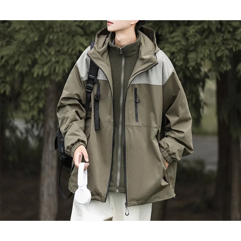 

Men's Mountaineering Jacket with Inner Lining Warm and Waterproof Outdoor Hiking Cycling Camping Tourism Men's Skiing Jacket