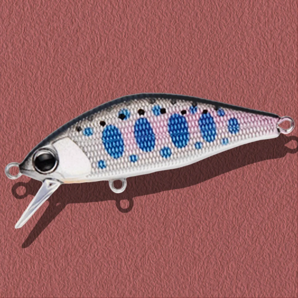 1 قطعة أسماك غرق 45 مللي متر 4 جرام طعوم صيد مسطحة الاصطناعي Wobblers الطعوم الصلبة المياه العذبة بايك سمك السلمون المرقط كرنك معالجة Ima Issen 45S #2