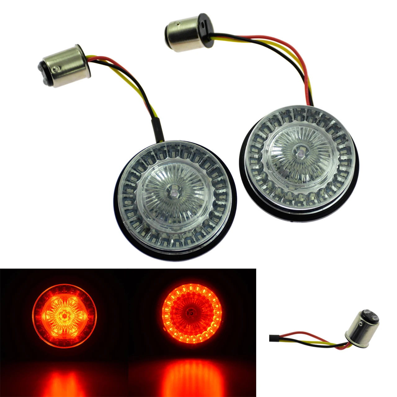 Motorcycle Turn Signals LED Red Color Fit For Harley For Dyna 2012-2017 For Touring 2014-2017 For Softail 2011-2017