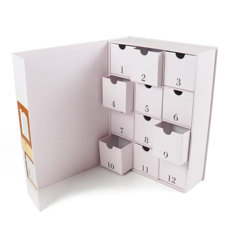 custom. Empty Advent Calendar Box Blind Making Countdown Gift Printing Christmas Surprise Hand Tear