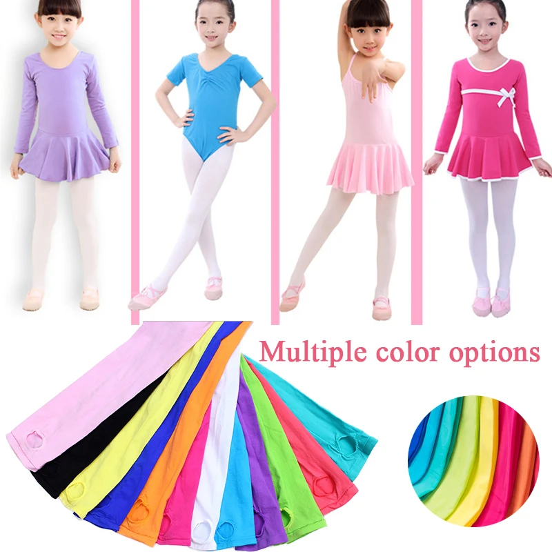 2023 Kids Girl Child Tights Baby Stockings Warm Child Pantyhose Thick Velvet Ballet Dance White Children Long Socks Candy Color