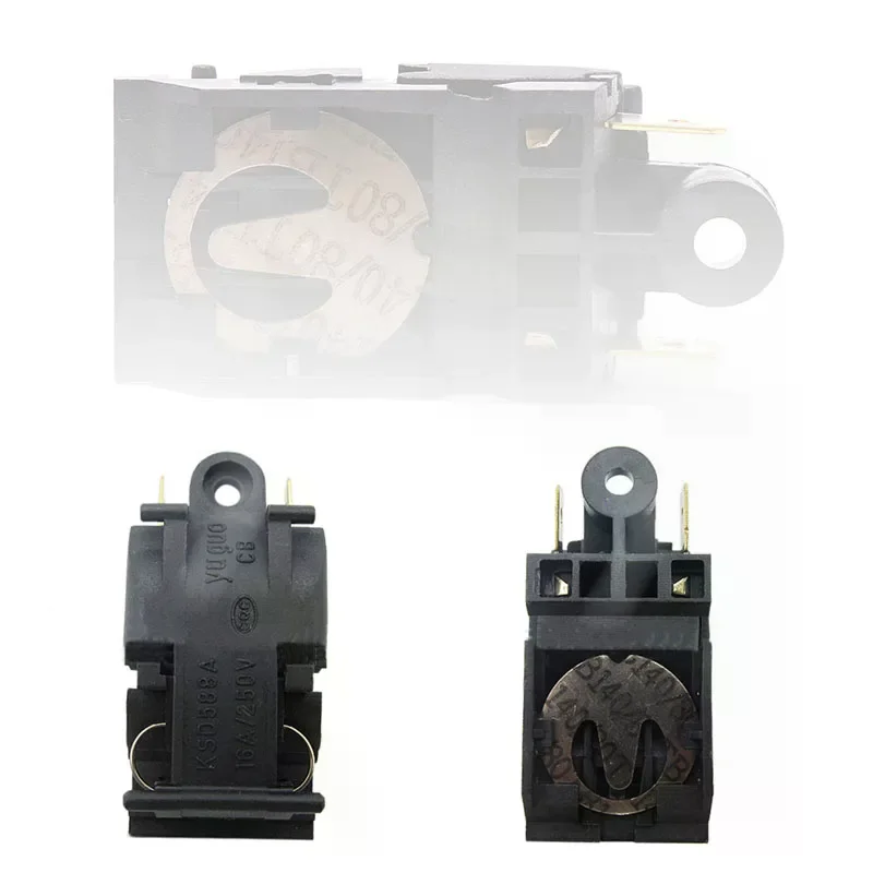2pcs Black 13A/16A 250V Switch Electric Kettle Thermostat Switch Steam Medium Kitchen Parts Accessories