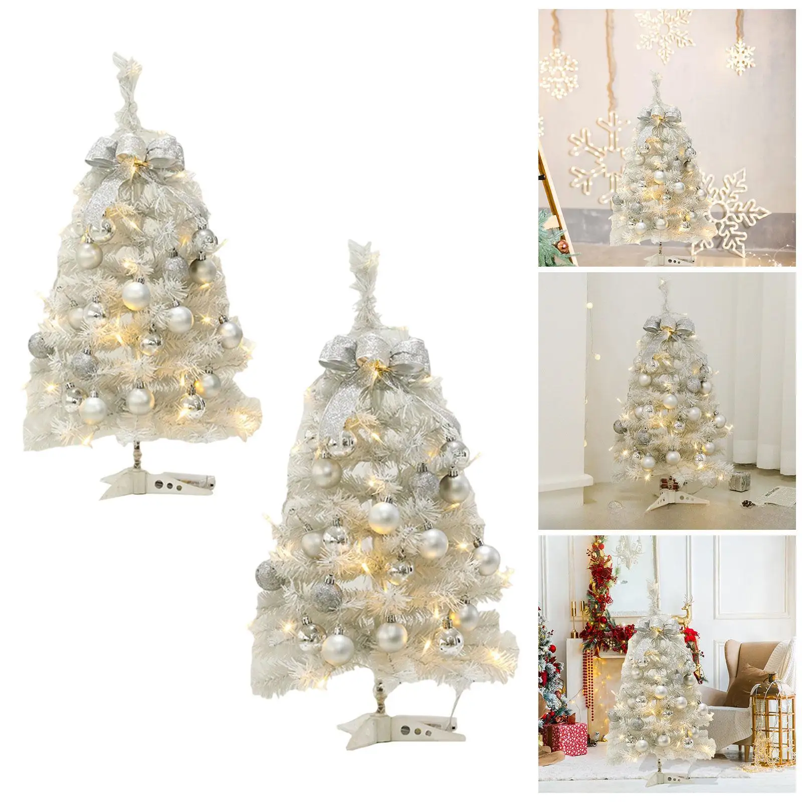 

Pre Lit Tabletop Artificial Christmas Tree for Holiday Bedroom Living Room