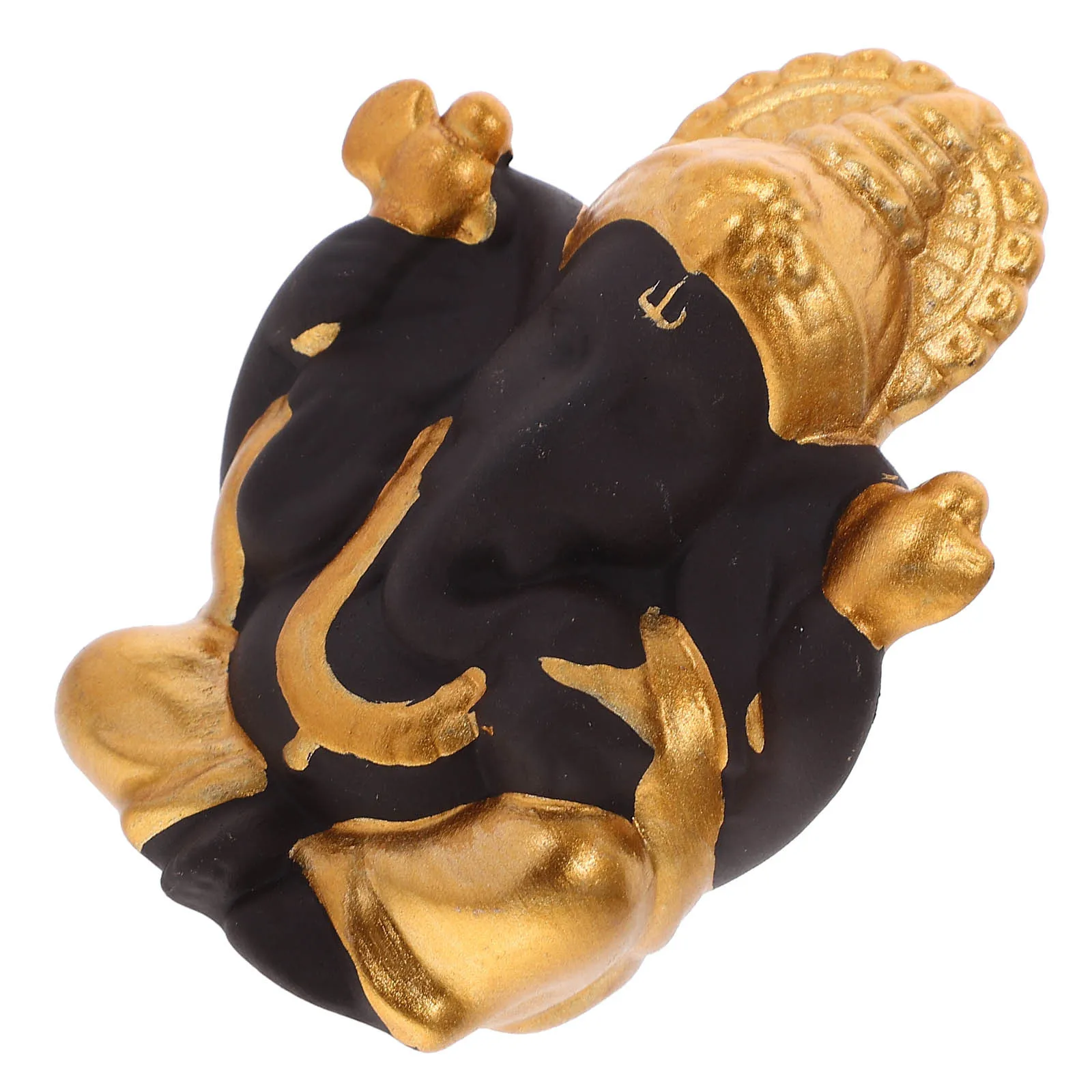 

Mini Ganesha Tea Pet Purple Clay Statue for Home Office Decor Indian Elephant Head God Sculpture Desktop Ornament Blessing Gift