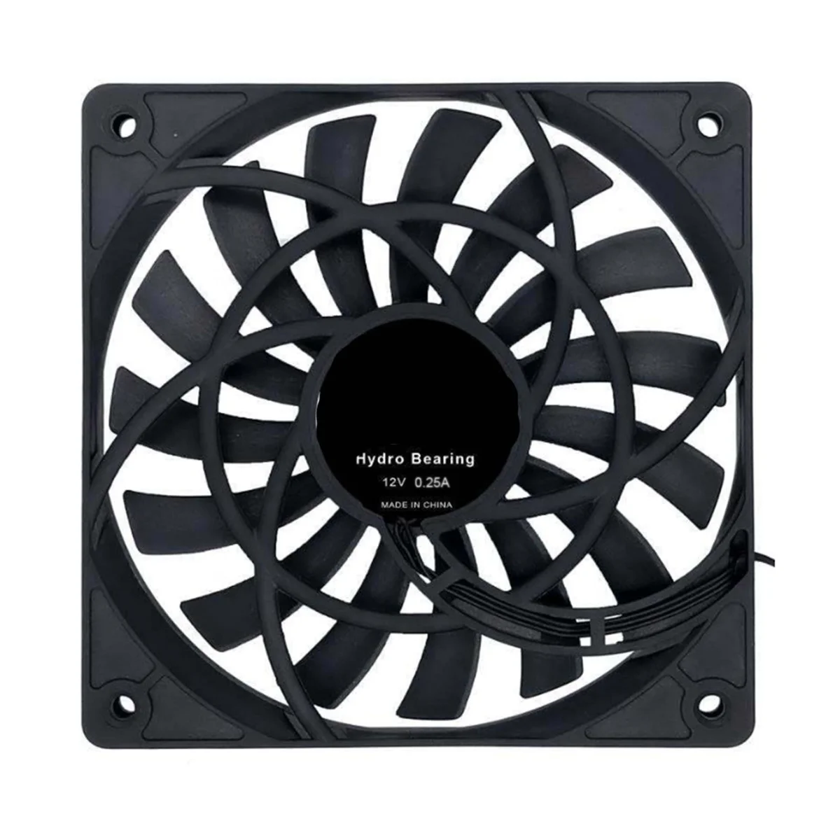 Fino ventilador PWM para caixa de computador, refrigerador do chassi do PC, mudo, novo, 120x120x12mm, DC 12V, 0.25A, 1400RPM, 120mm, 12cm