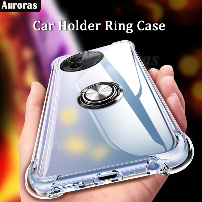 Auroras For VIVO V30E 5GCase Adsorbable Ring Transparent Airbag Silicone Shell For VIVO V30 V40 Lite 5G V30 V40 Pro Cover Fundas