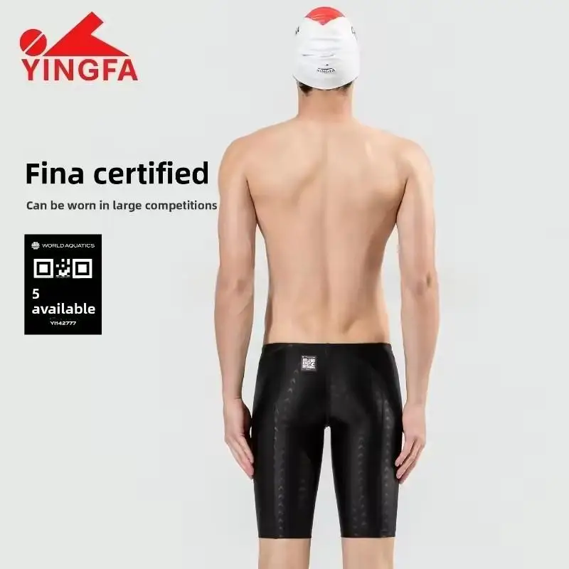 Yingfa 9205 FINA approved Sharkskin Chlorine Resistant Men Training Swimming Trunks Jammers Shorts Men Swimwear Tight Pants