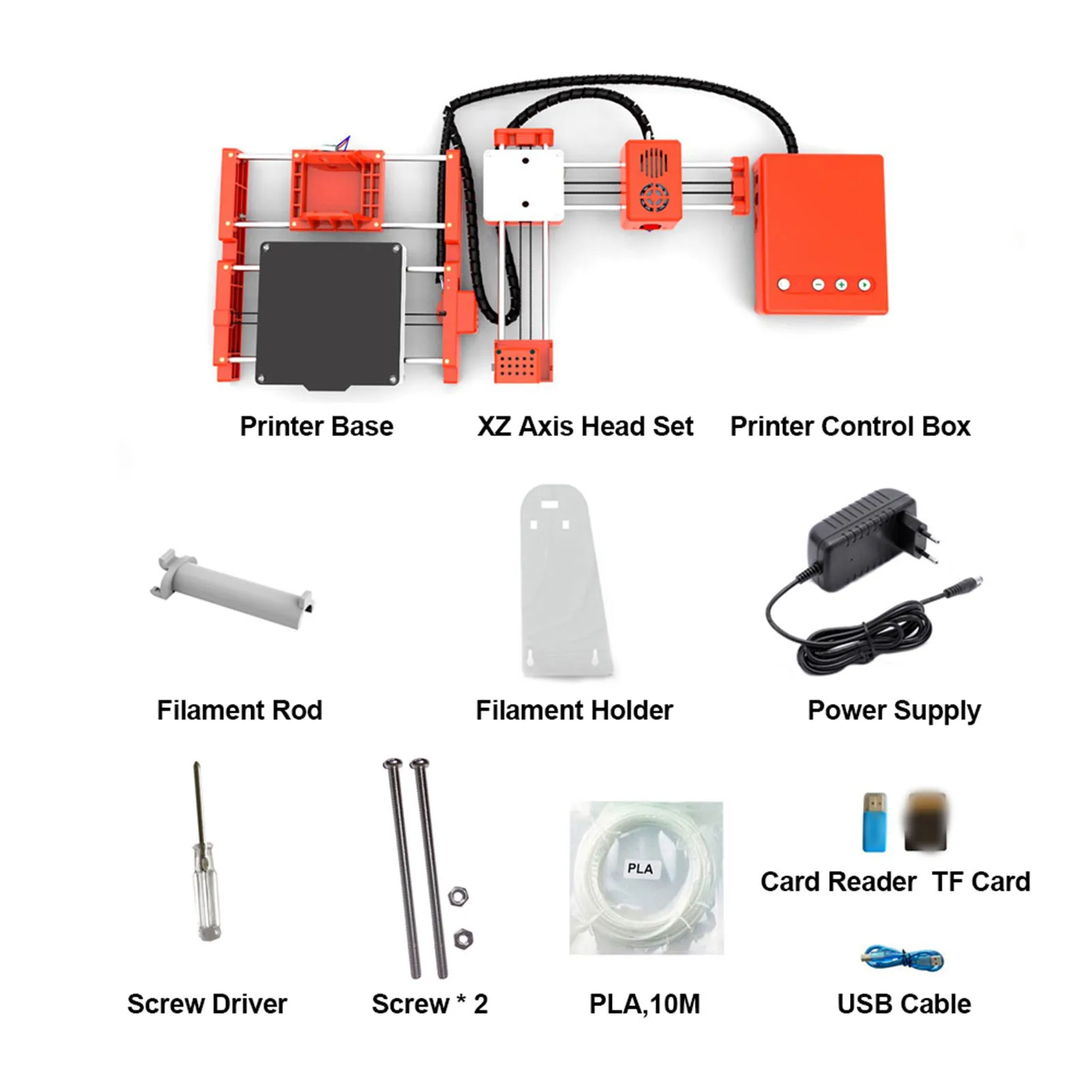 EasyThreed X1 Mini Desktop Children 3D Printer 100*100*100mm Print Size High Precision Mute Printing with TF Card PLA Sample