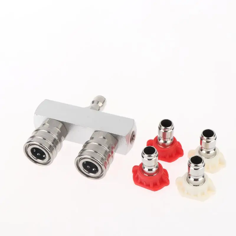 Pressure Washer Tips 2-in-1 Power Washer Nozzle Tip And 4PCS Power Washing Spray Nozzles(25, 40 Degree) 1/4 Inch Quick Connect