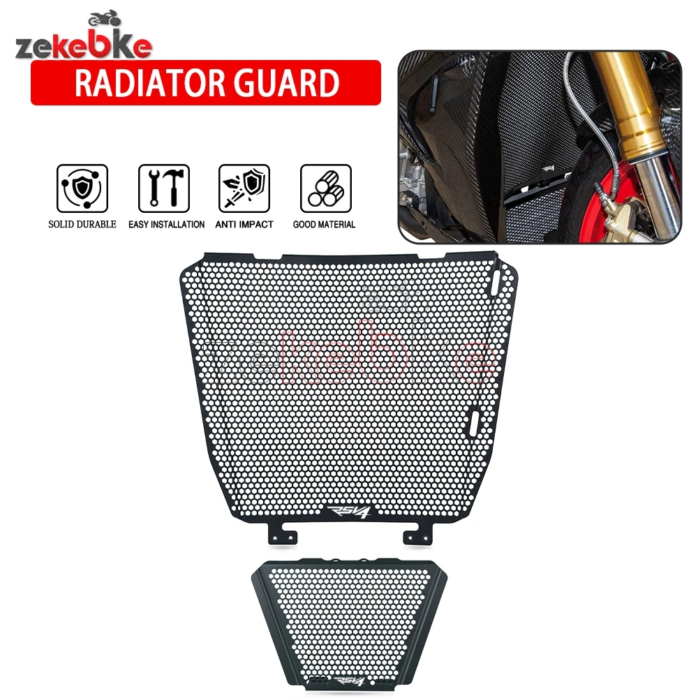 

For Aprilia RSV4 1000 APRC RF Tuono V4 1100 RR Factory Motorcycle CNC Radiator Grille Guard Oil Cooler Guard Cover Protection
