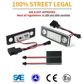 適用於斯柯達明銳 MK2 1Z 2003-2019 改款車型和 Rommester 5J 2006-2010 的 2 個 Canbus LED 車牌燈,OEM 編號:1Z0943021 10 最佳銷售 2006年式Skoda明銳 - №10