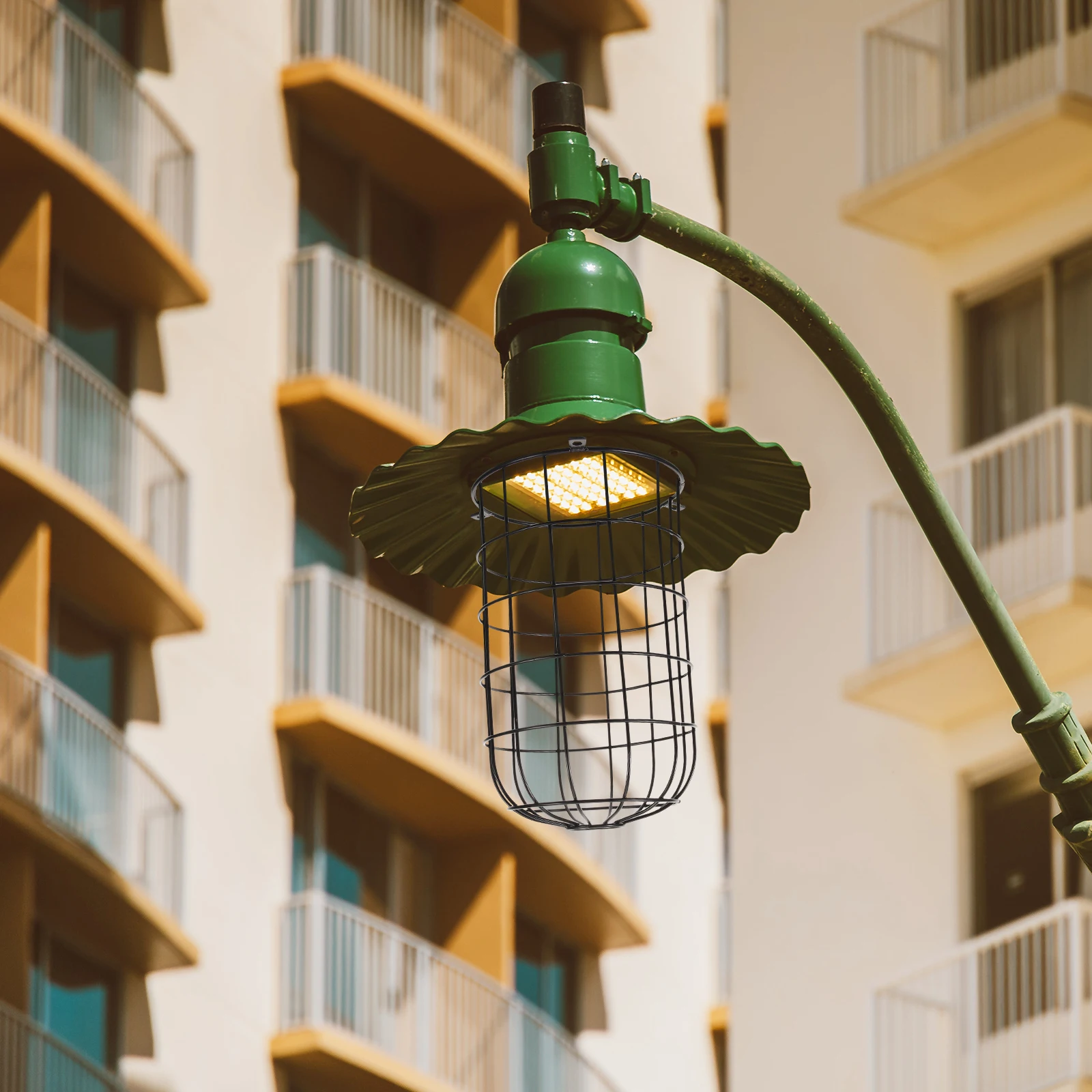 

Street Light Protective Cover Cage Lamp Shade Frame DIY Pendant Lights Metal Guard Iron Lampshade Ring Explosion Proof Durable