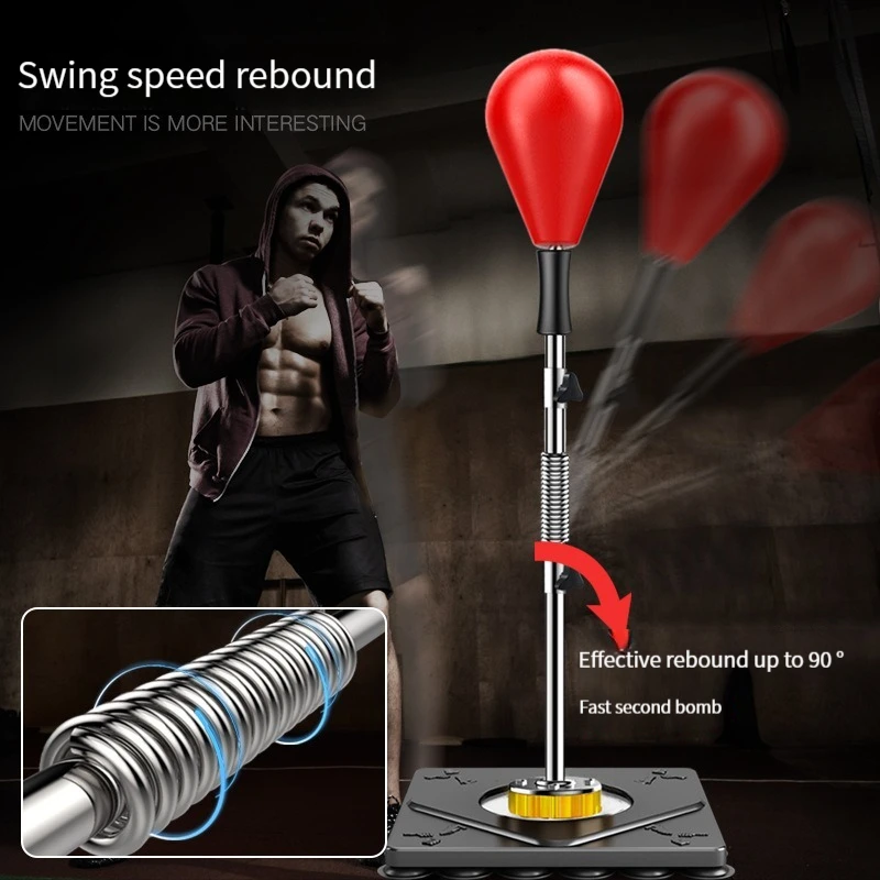 Standing Punching Bag Adult Children Adjustable Height Boxing Training Bag Suction Cup Base Tumbler Sandbag Vertical Speed Ball