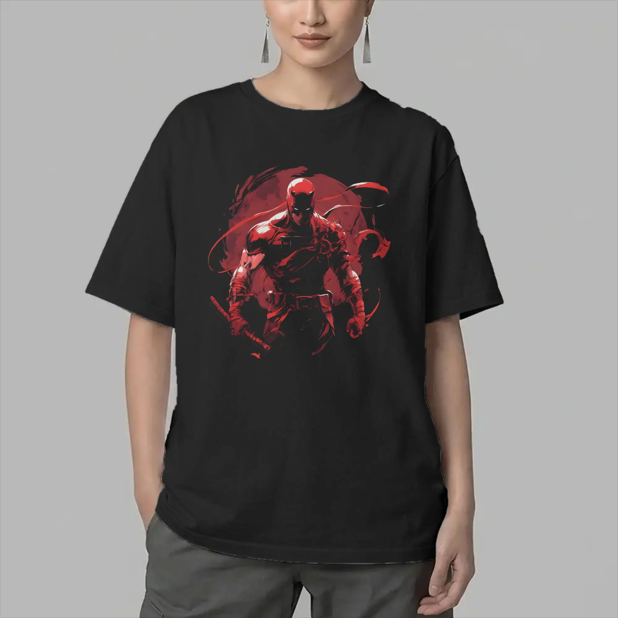 Daredevils Anime Cartoon T-Shirts für Männer Freizeit 100% Baumwolle T-Shirts Rundhals Kurzarm T-Shirts Bedruckte Kleidung – Detail 2