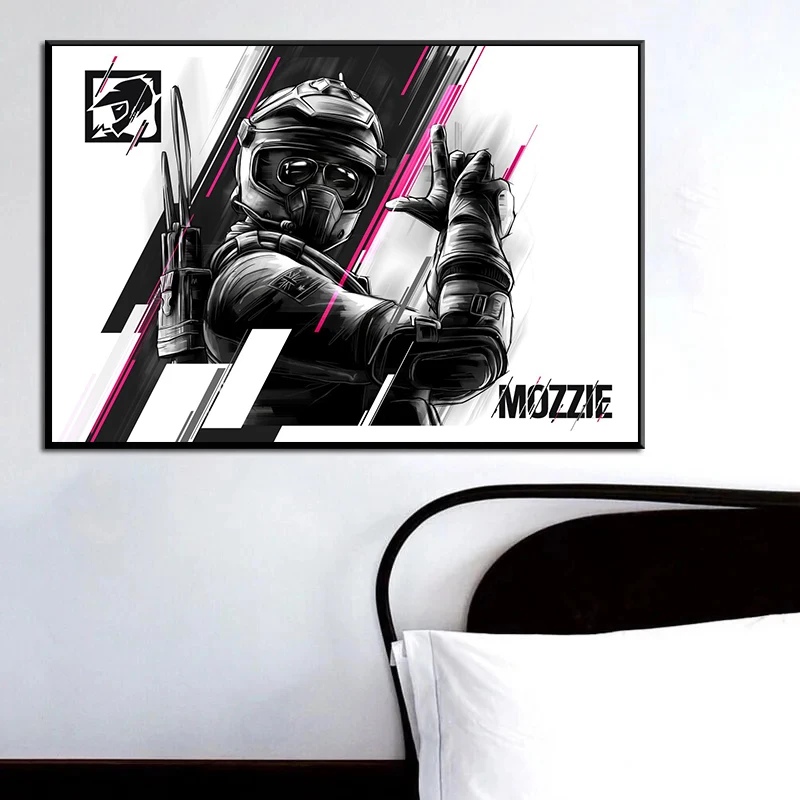 R-Rainbow S-Six S-Siege Video Game Posters and Prints Canvas Printing Modern Wall Art Picture for Living Room Home Decor Gifts