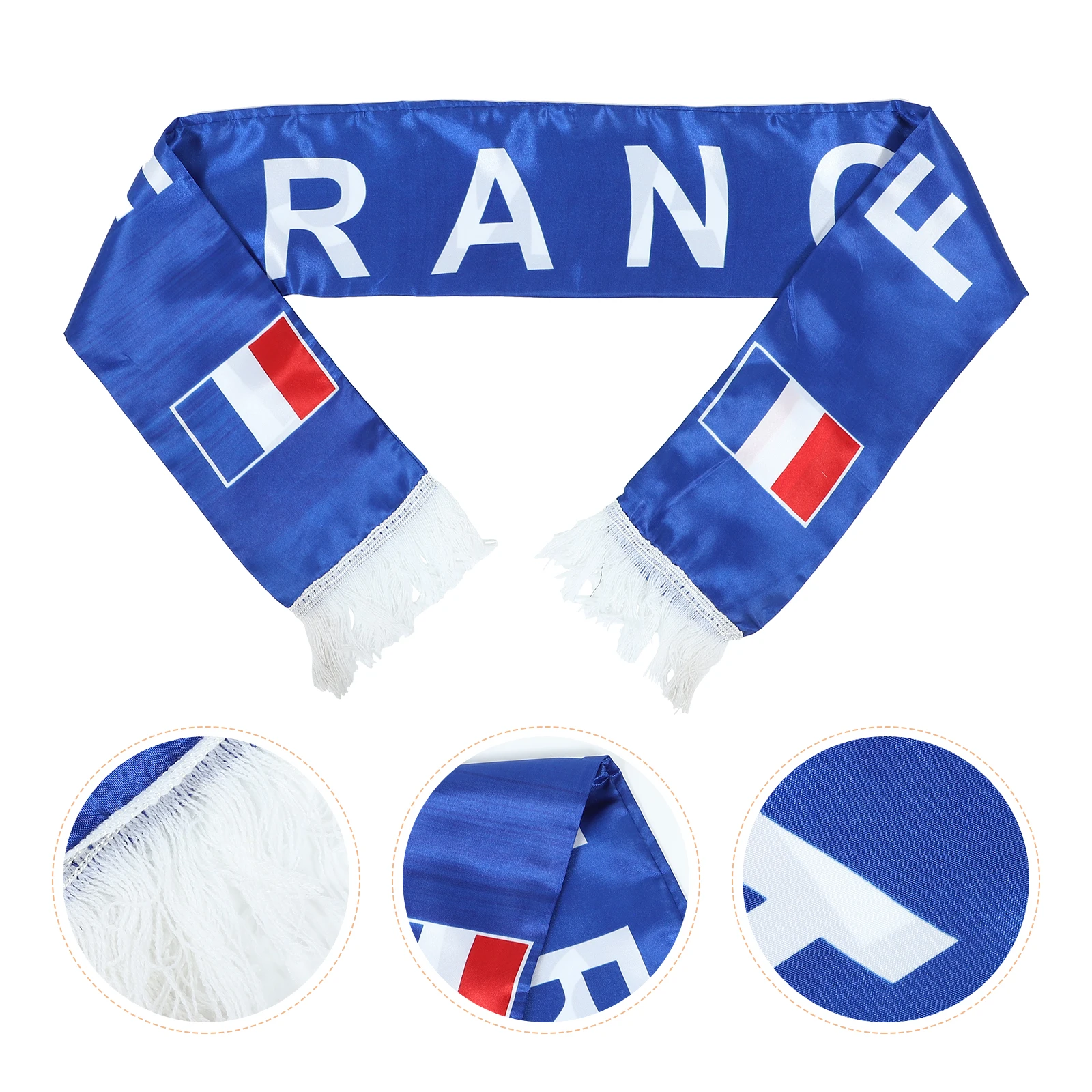 

2 Pcs Fans Scarf Soccer Scarfs Knit Football Gift Christmas Sports Satin