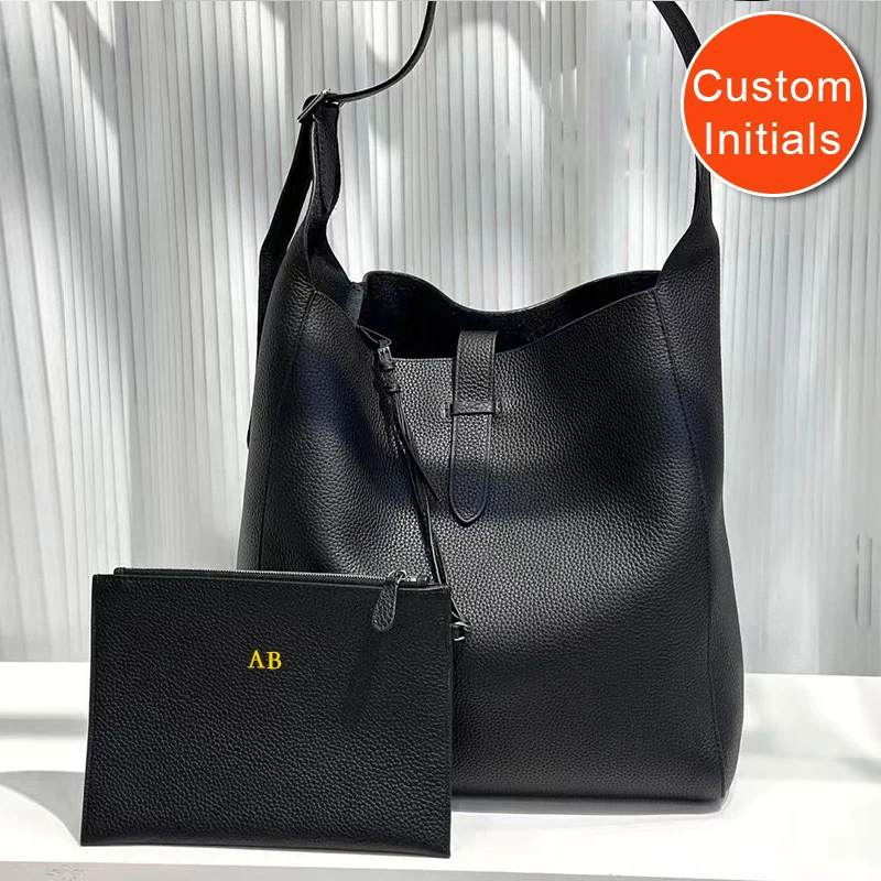 

Custom Initials Natural Cowhide Tote Bags For Women Luxury Designer Handbag Purse 2025 New In With Inner Pocket Underam Shoulder