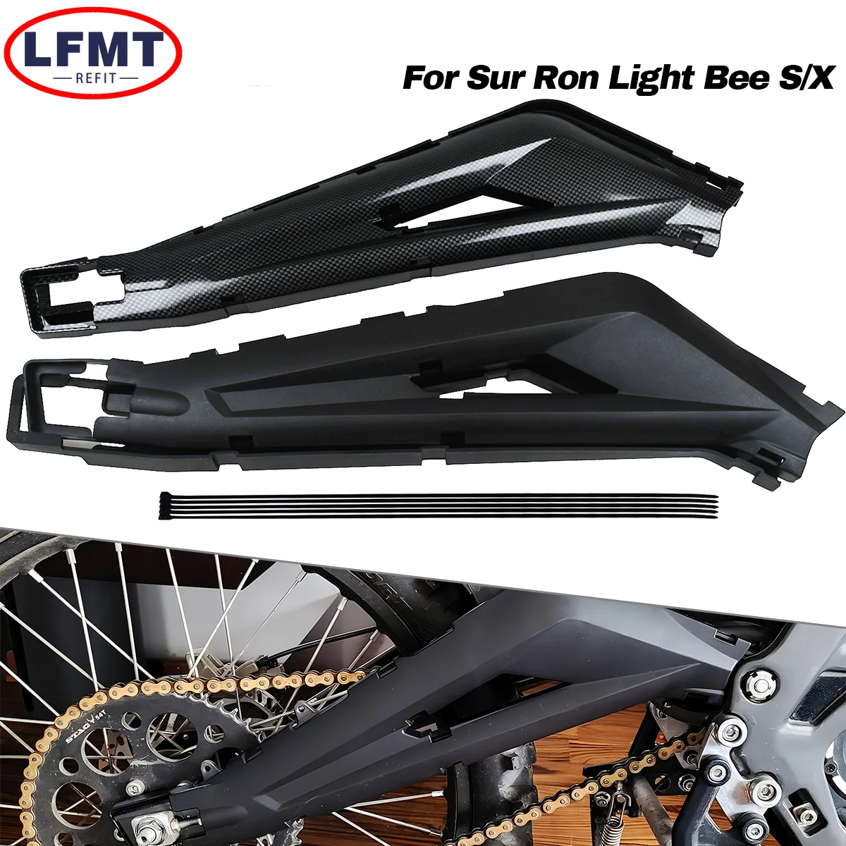 For Sur Ron Electric Bike Motorcycle Rear Swingarm Protector Guard Cover For Surron Sur-Ron Light Bee S/ Light Bee X Accessories