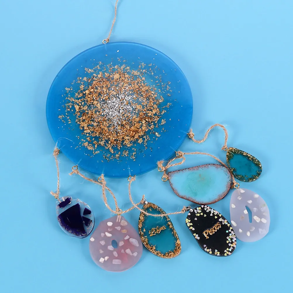 

1Set DIY Silicone Mold Crystal Epoxy Wall Hanging Pendant Simple Handmade Mold for Home Decor Wall Hanging Pendant Mould