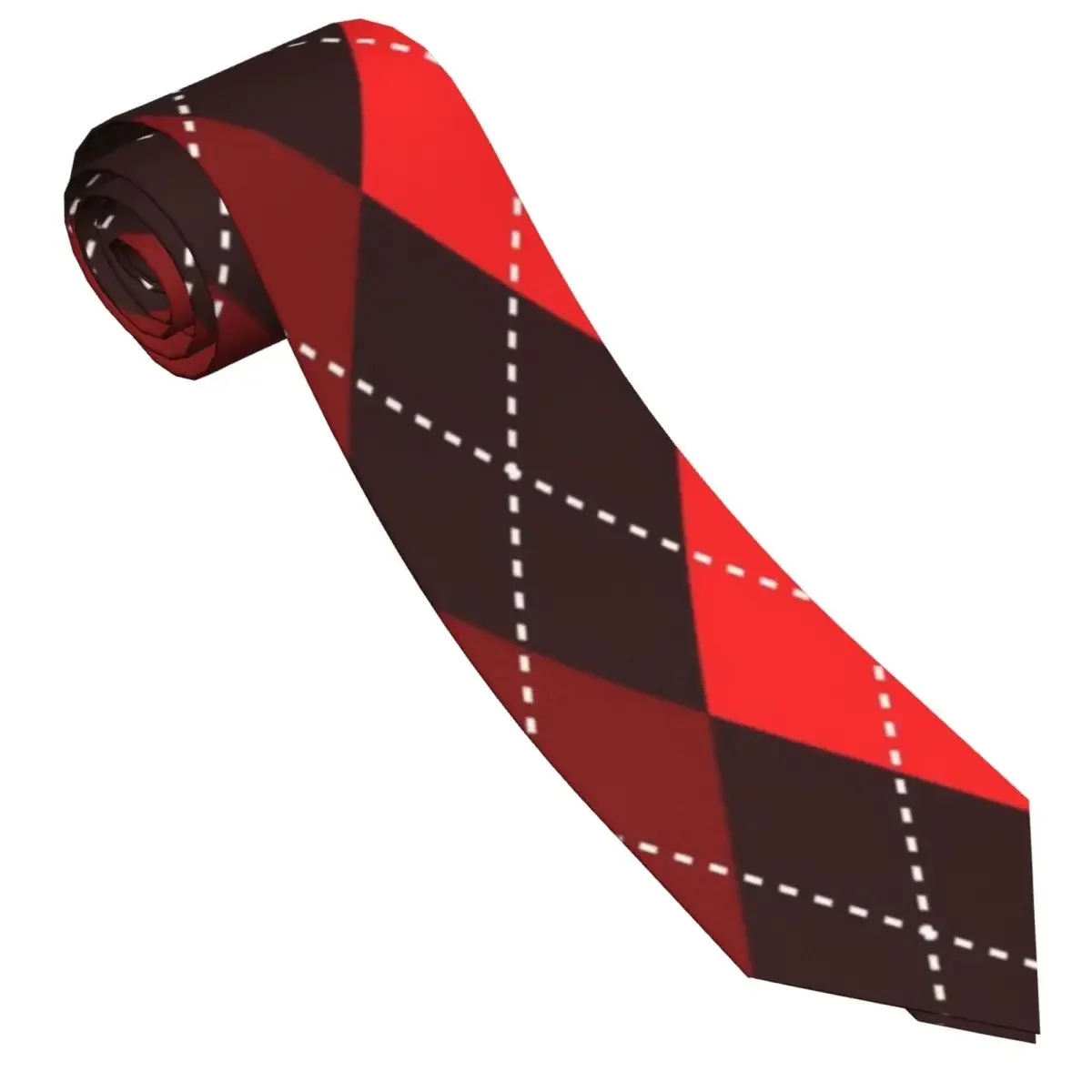 Casual Arrowhead Skinny Argyle Shades Red Plaid Necktie Slim Tie For Men Man Accessories Simplicity For Party Formal Tie