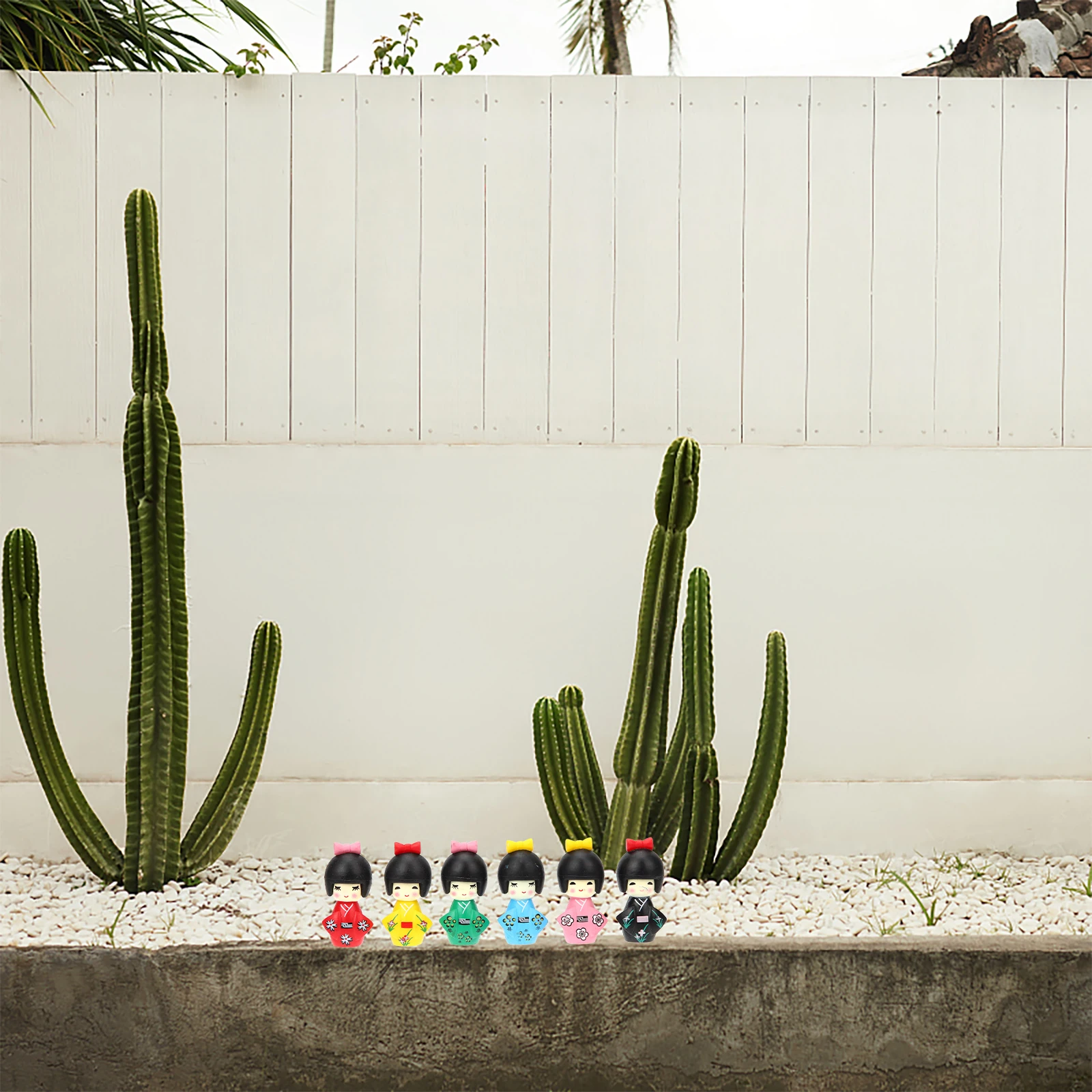 

12pcs Japanese Kimono Girl Mini Wood Craft Geisha Figure Decoration Traditional Plaything Gift Set