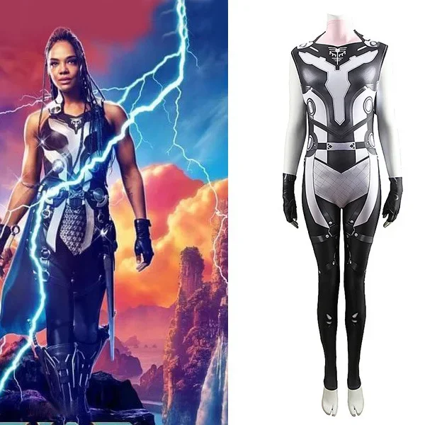 

Movie Thunder Superhero Valkyria Cosplay Costume Spandex Zentai Suits Walkure Bodysuit Jumpsuit Halloween Costume for Adult Kids