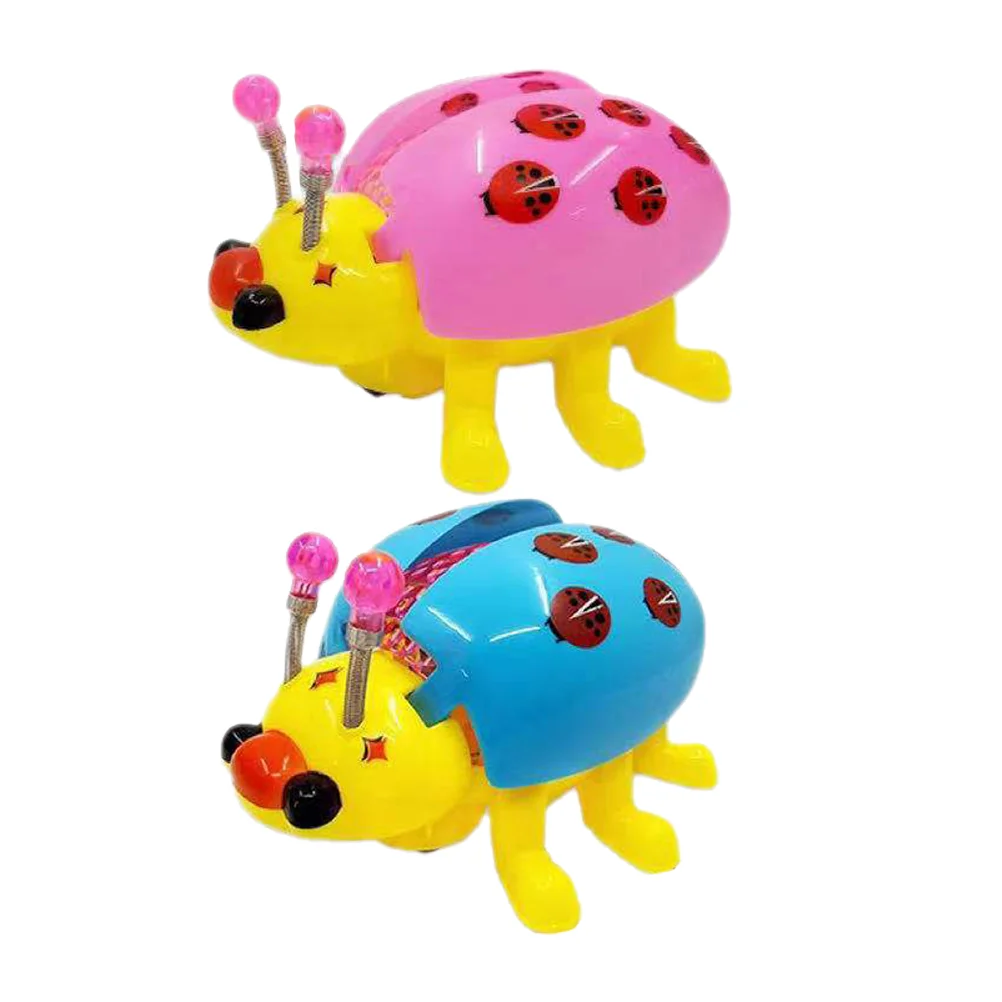 2 Pcs Electric Toys Music Kids Favor B Portable Plaything Ladybird And Light Funny Children Accessories