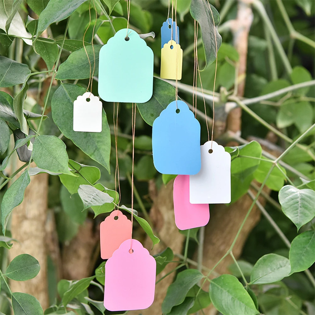 

500Pcs Waterproof Garden Hanging Tags Durable Plastic Plant Labels With Strap Line For Outdoor And Indoor Use Mixed Color