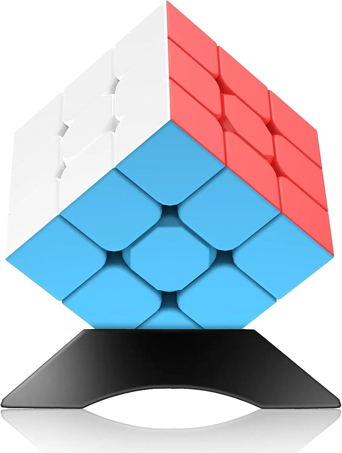 

Кубик Рубика 3x3 без наклеек с подставкой и руководством: развивающая STEM-головоломка для детей 6-12 лет