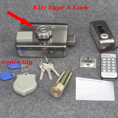 Imagen 2 del producto Mando a distancia inalámbrico con batería AA, cerradura electrónica de borde, Serratura inteligente DC12V para sistema de control de acceso