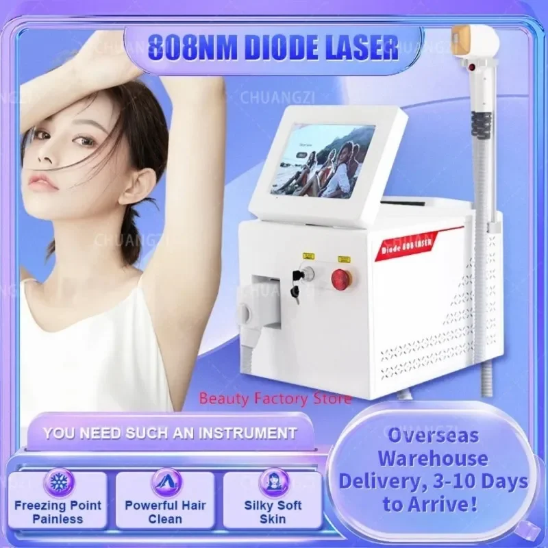 

2000W 3 Wavelength 808 Diode Hair Removal Machine Professional Ce Approval Eos-Ice 755nm 808nm 1064nm Hair Remove Salon