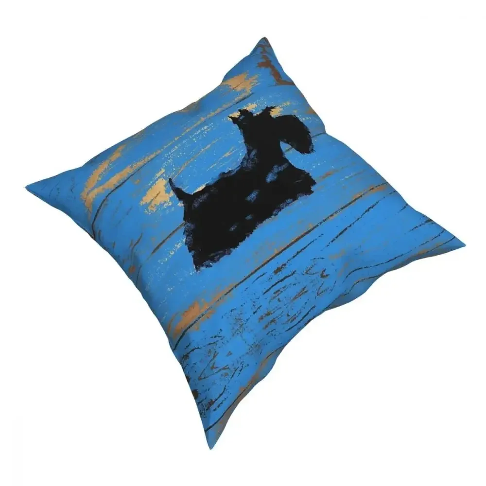 Scottie Dog Throw Pillow Cover Polyester Decorative Pillow Scottish Terrier Awesome Pillowcover Home Decor