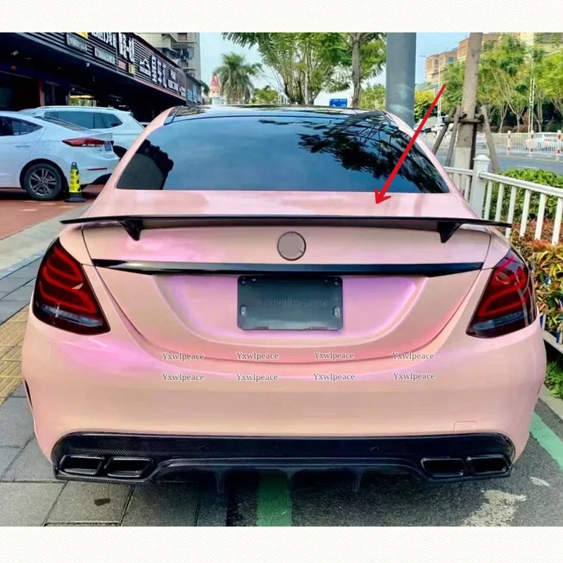 For Benz C-class W205 Spoiler 2015-2019 C180 200 260 300 C63 High Quality ABS Material Car Rear Trunk Spoiler Wing