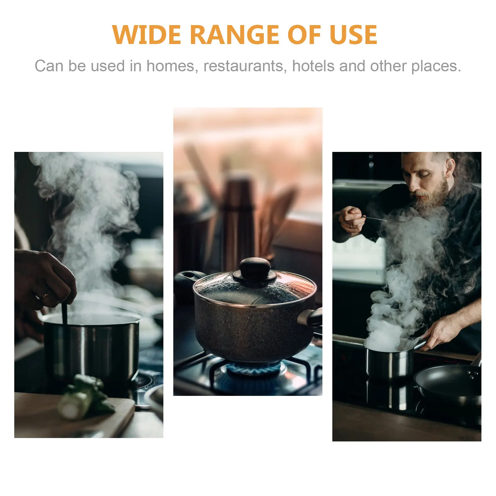 

4 Pcs Pot Lid Stainless Steel Cookware Covers Silver Household Anti Oil Splashing Kitchen Gadgets Heat Resistant Gifts Cooking