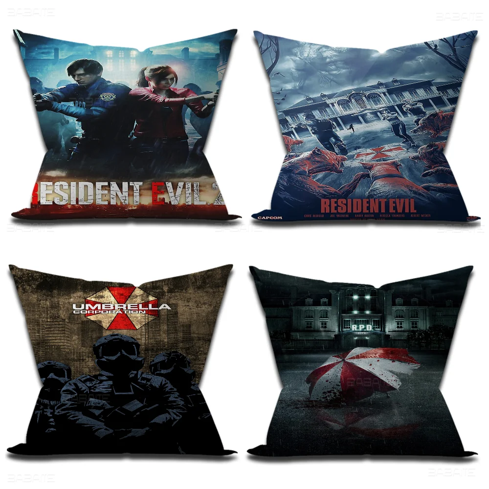 R-Resident Evil Umbrella Pillowcase Toon Gift Cushion Cover Bedroom Home Sofa Chair Seat Decor Pillow Case