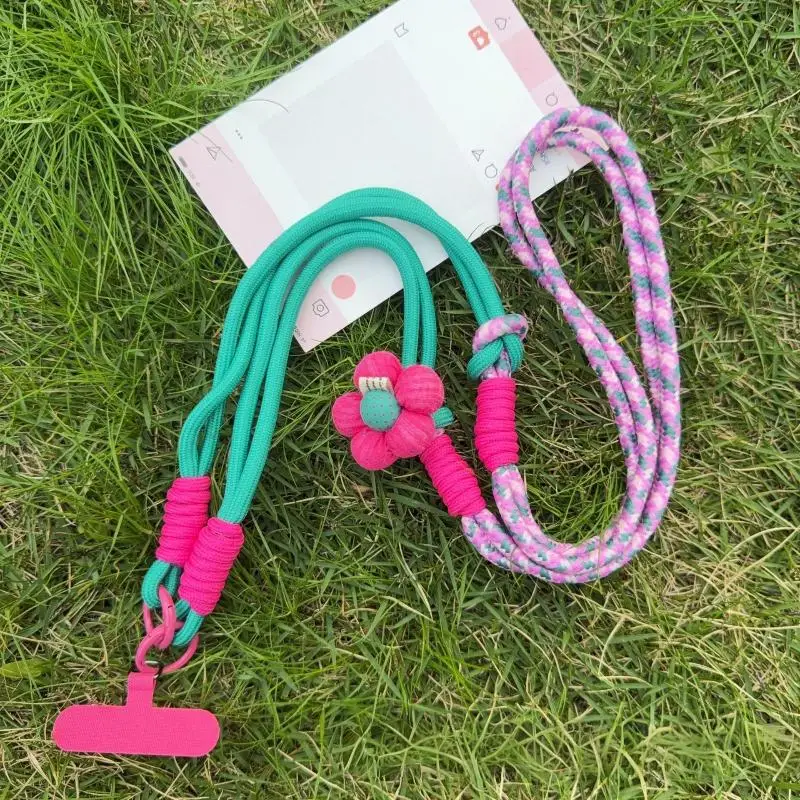 1 Stück 3-in-1 Halsband-Handschlaufe, abnehmbar, 120 cm, Umhängeband für Mobiltelefone, geeignet für Telefon und Wasserbecher – Detail 5