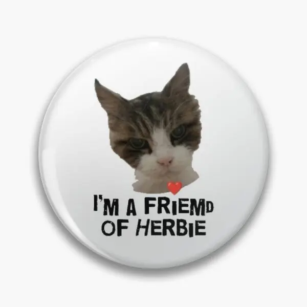 Im A Friemd Of Herbie  Soft Button Pin Clothes Collar Jewelry Funny Women Creative Cartoon Metal Lapel Pin Decor Fashion Badge